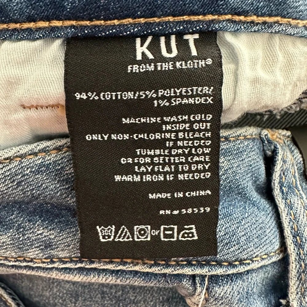Kut From The Kloth Margot High Rise Long Short Distressed Raw Hem Size 0…